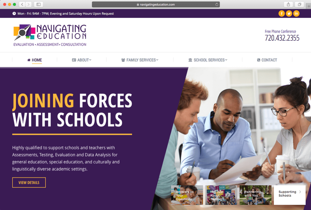 navigating education website